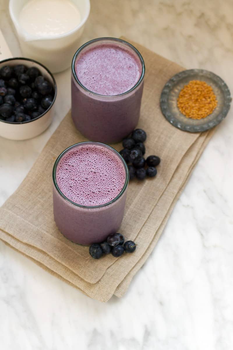 Banana Blueberry Almond Butter Smoothie — Salt & Wind Travel
