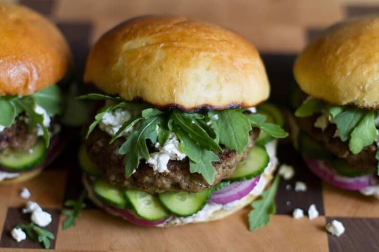 Lamb Burger  Mediterranean Inspired Recipes - FeelGoodFoodie