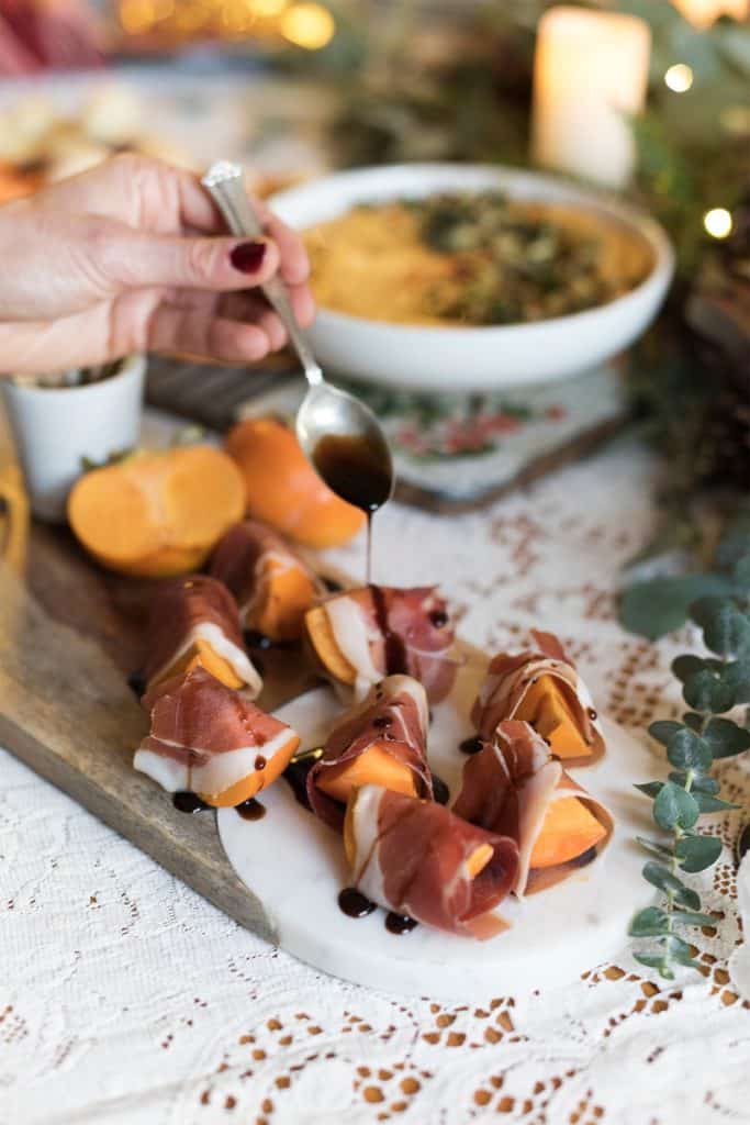 friends who fete last minute holiday party persimmon speck bites v medium