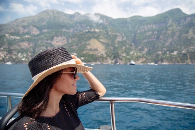 Taking the ferry from Positano to Amalfi