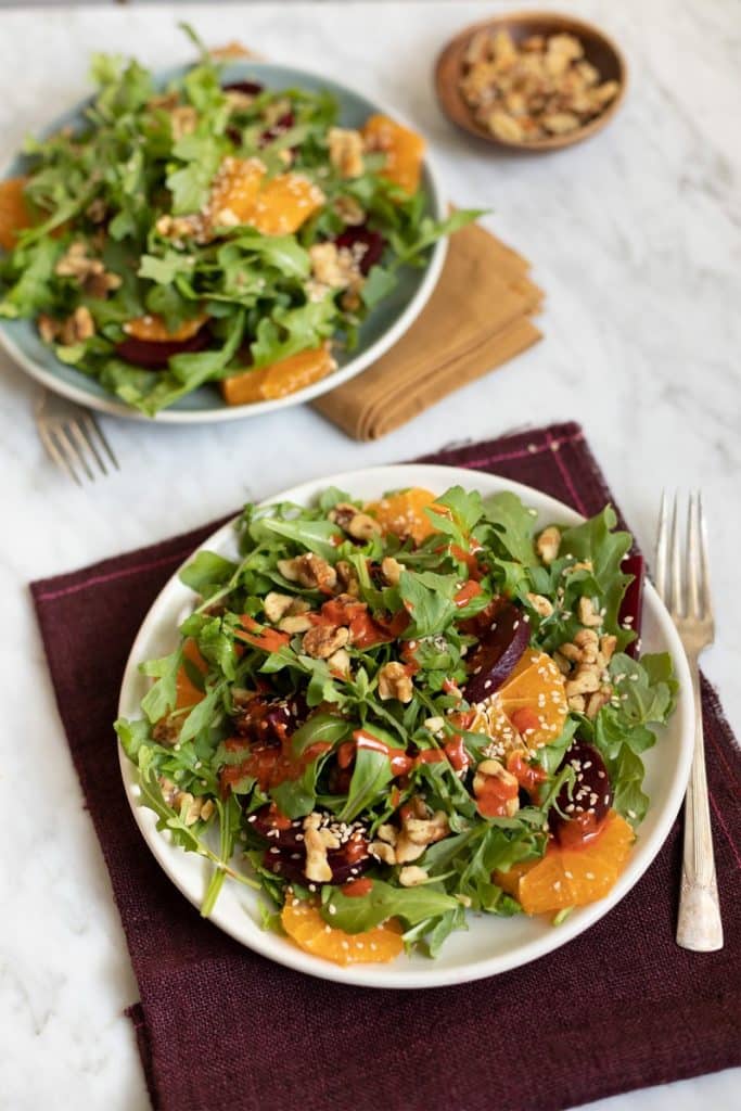 beet orange arugula salad achiote dressing recipe v medium