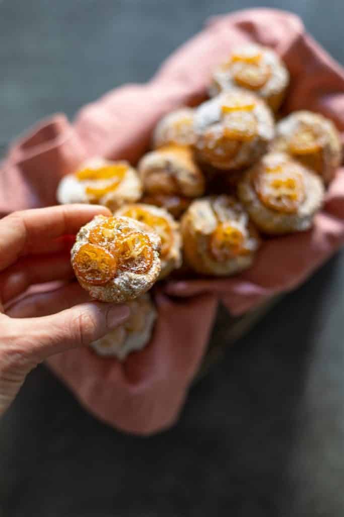 kumquat pistachio almond brown butter tea cakes recipe v2 medium