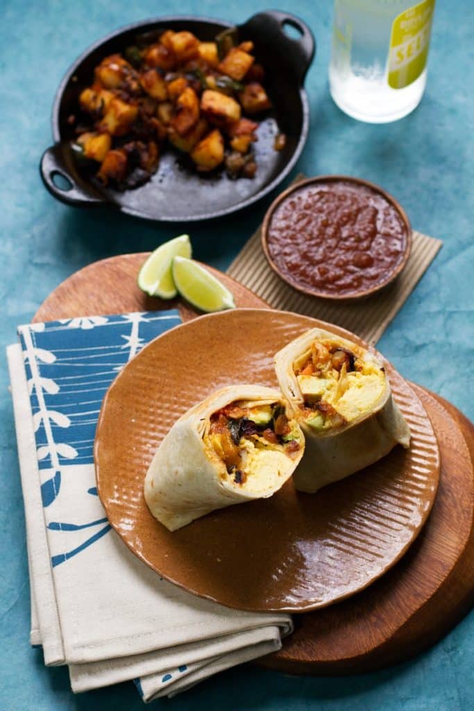 smoky vegetarian breakfast burrito recipe v medium