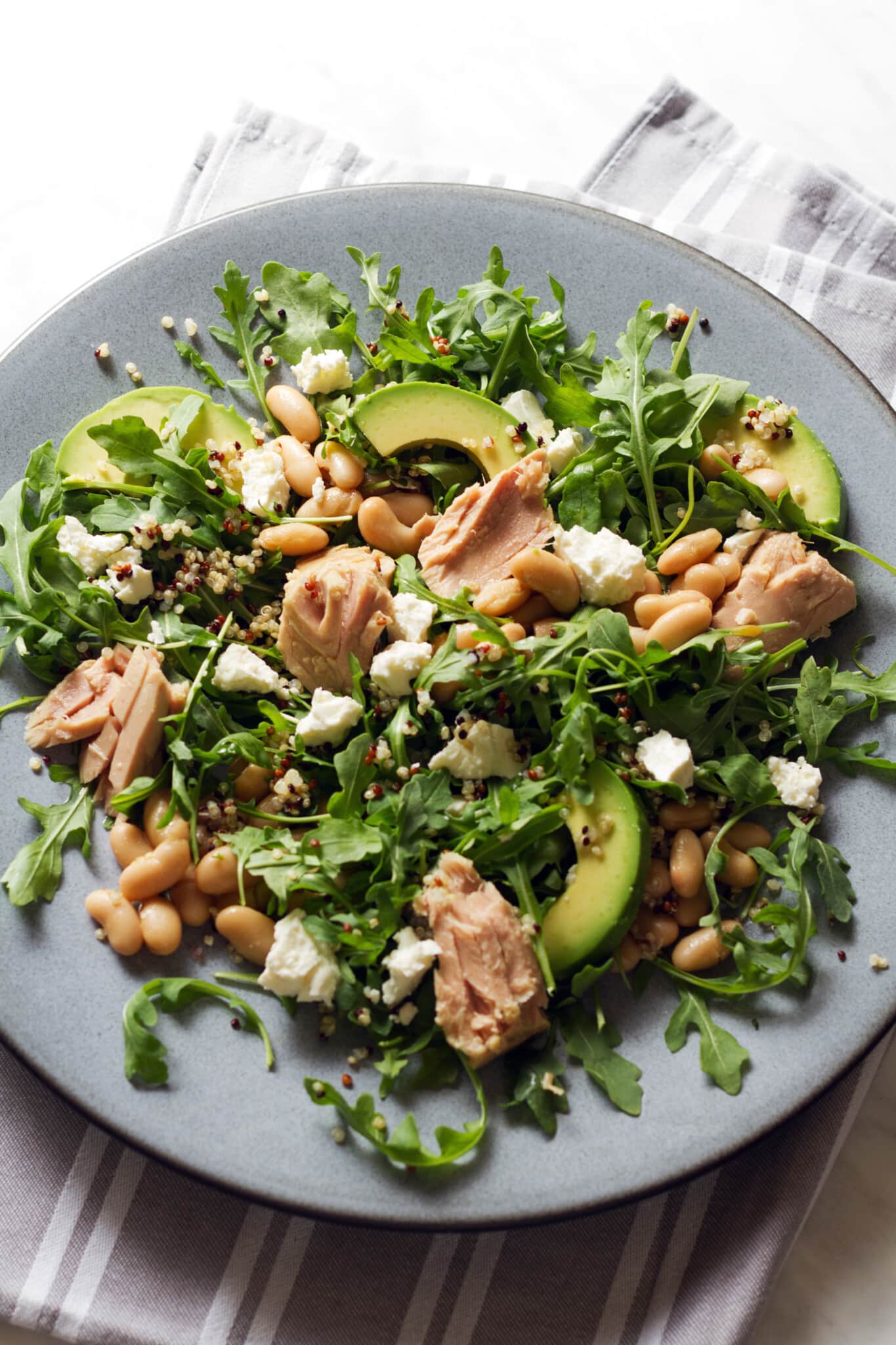 20 Healthy Recipes -Tuna Avocado White Bean Salad @saltandwind