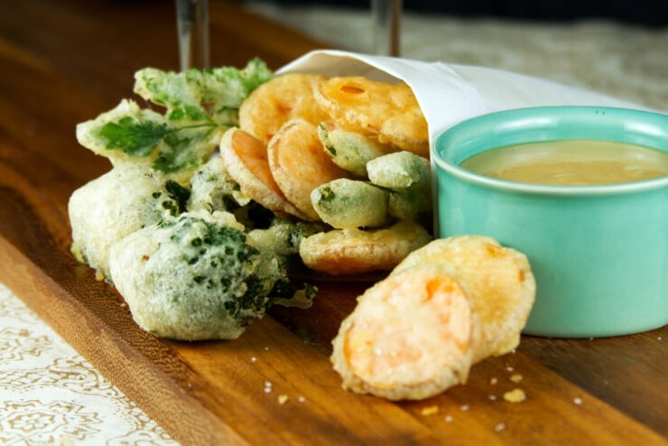 Crispy Tempura Vegetables With Miso-Mustard Recipe