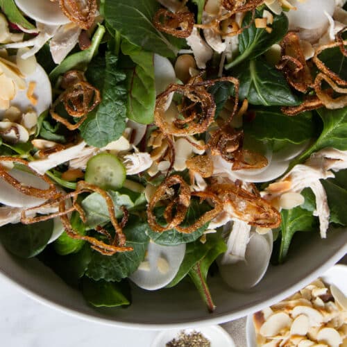 Healthy Chicken Salad with Shallots and Miso Dressing Recipe