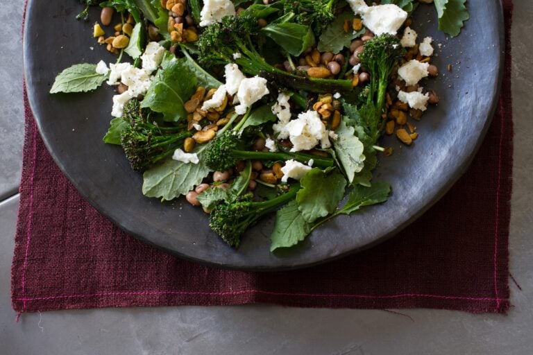 Charred Broccolini Feta and Pistachio Salad Recipe