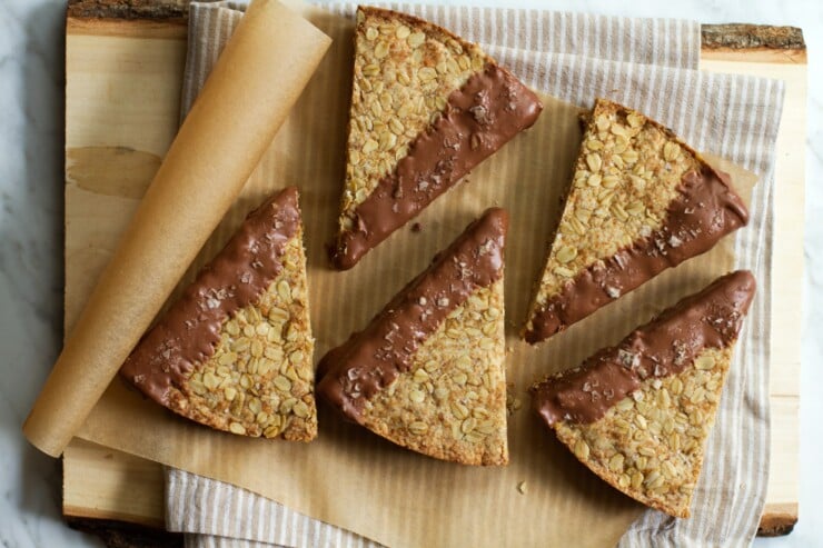 Salted Chocolate Oatmeal Shortbread Recipe