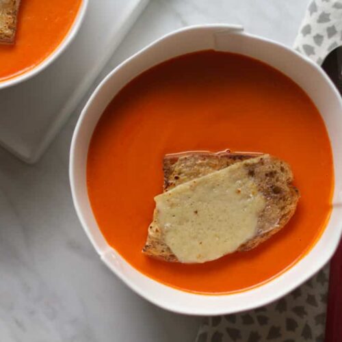 Tomato Soup and Grilled Cheese Toast Recipe