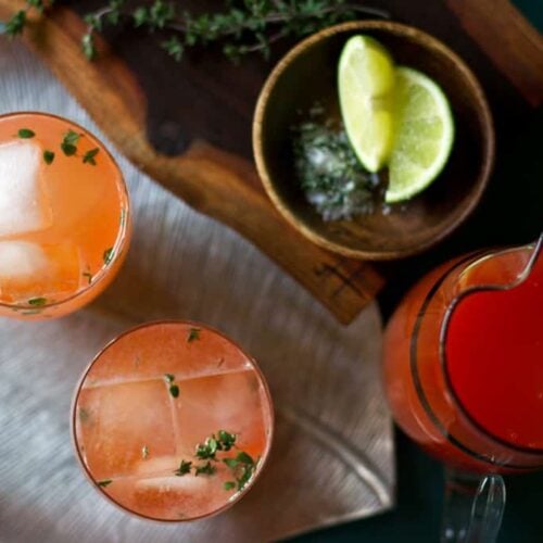 Thyme Blood Orange Paloma Cocktail Recipe