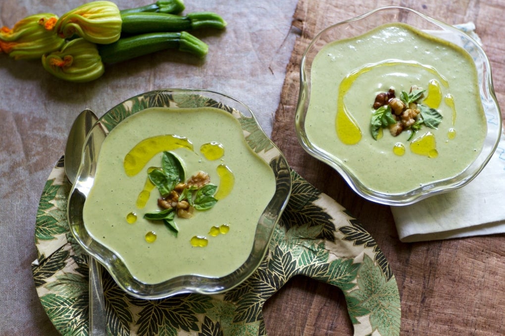Chilled Zucchini Soup With Walnut And Basil — Salt & Wind Travel