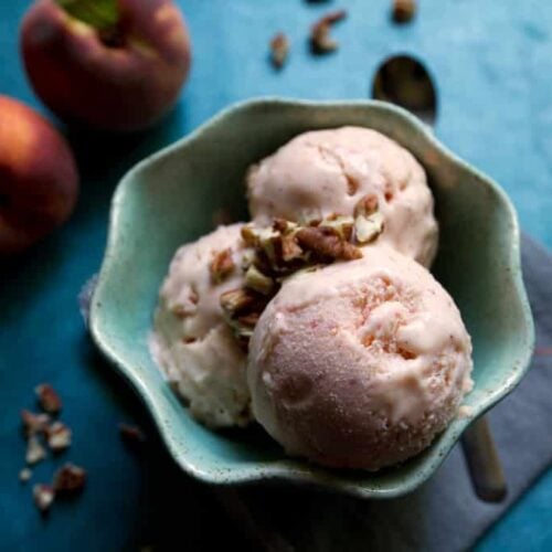 Peaches and Crème Fraîche Ice Cream Recipe