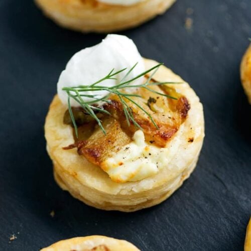 Fennel Mascarpone Brie Puff Pastry Bites Recipe