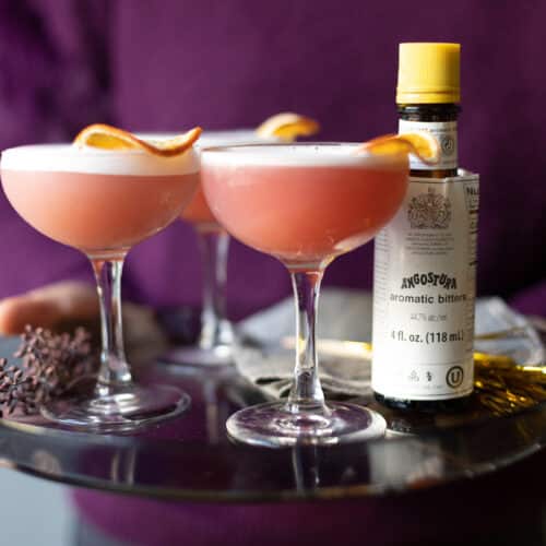 Spiced Cranberry Whiskey Sour Cocktail Recipe