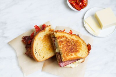 Grilled Cheese with Slow-Roasted Tomatoes, Bacon, and Chipotle Mayo Recipe