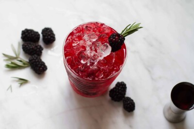 Pomegranate Blackberry Bramble Cocktail Recipe