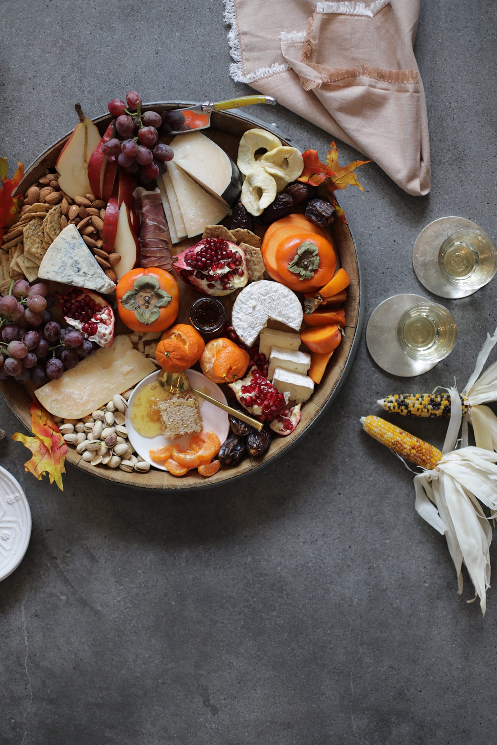 Fall Themed Cheese And Wine Party 