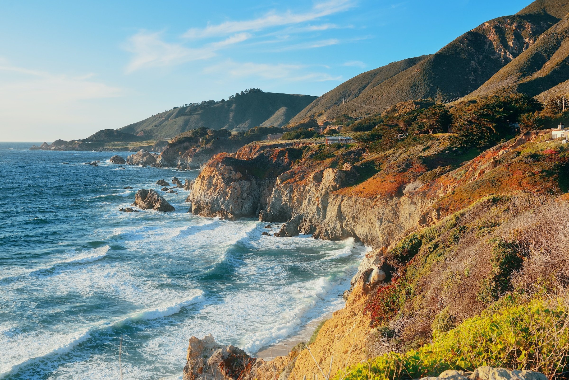 California Highway 1 View of Coastline