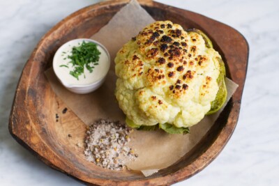 Charred Cauliflower with Garlic Tahini Sauce Recipe