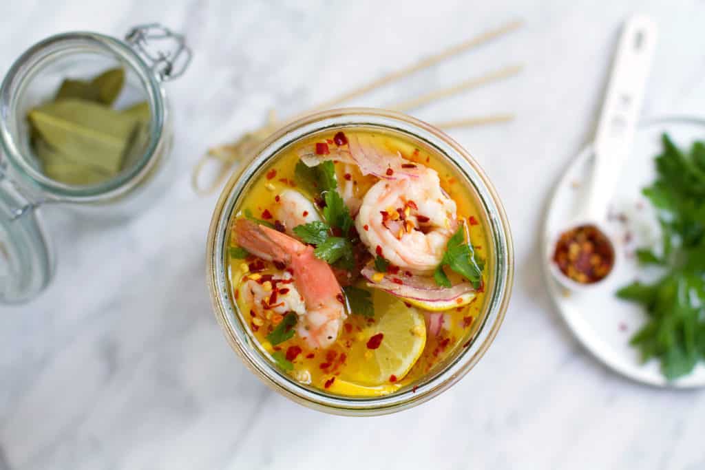 Spicy Pickled Shrimp Appetizer Recipe In A Jar