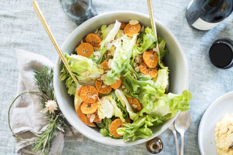 Escarole and Mandarin Salad with Rosemary Balsamic Vinaigrette Recipe