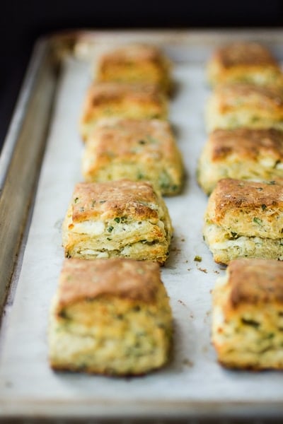 flaky chive goat cheese biscuits recipe