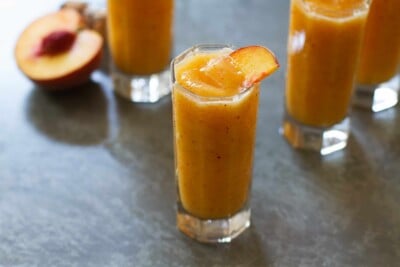 Frozen Peach Bellini Cocktail Recipe