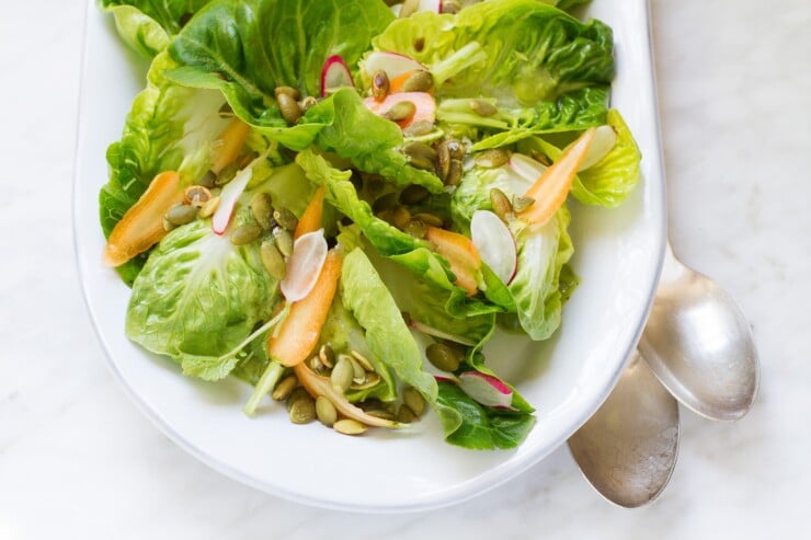 Little Gems with Avocado Grapefruit Vinaigrette