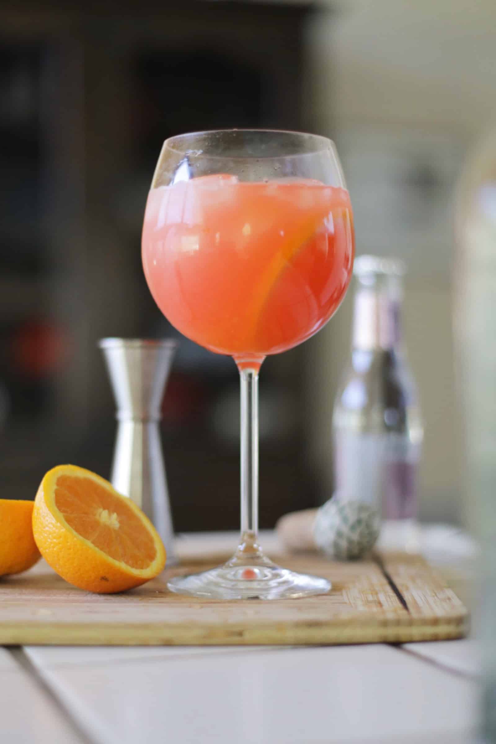 mezcal aperol spritz cocktail recipe v