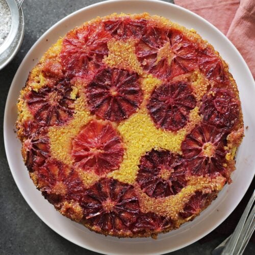 Blood Orange Olive Oil Polenta Cake Recipe