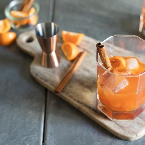 Spiced Persimmon Old Fashioned Cocktail Recipe