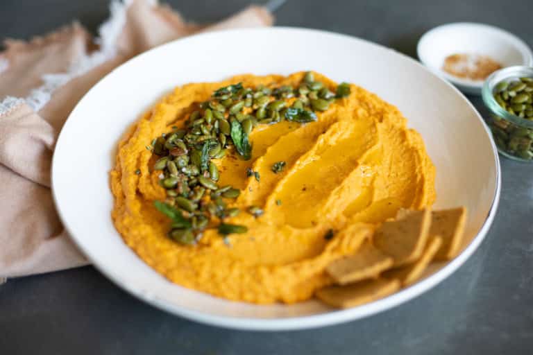 Roasted Garlic Pumpkin Hummus Recipe