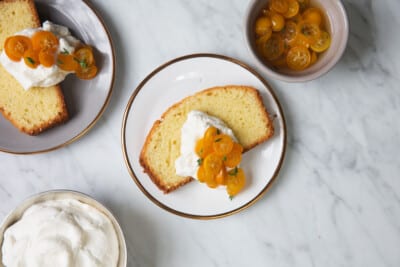 Vanilla Pound Cake with Kumquat-Thyme Marmalade Recipe