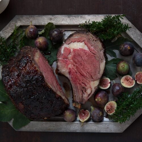 Standing Rib Roast with Port Fig Glaze Recipe