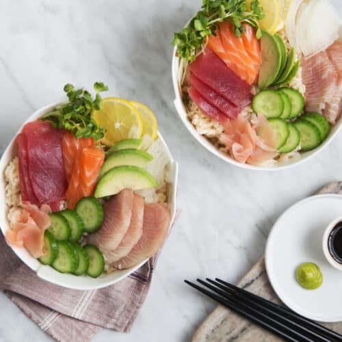 Brown Rice Chirashi Bowl Recipe