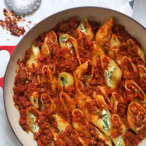 Spinach Stuffed Shells With Ricotta Recipe