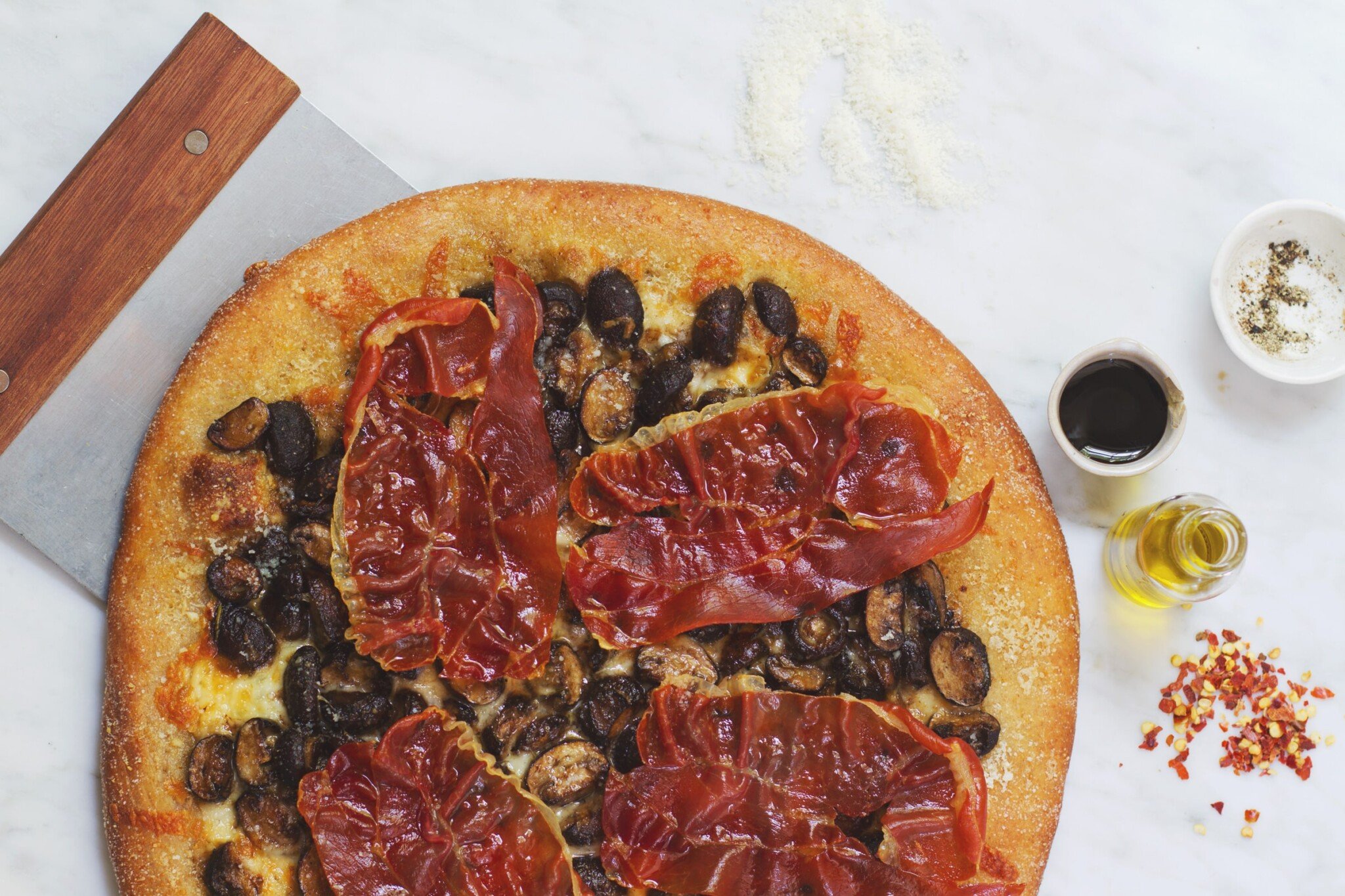 Prosciutto Truffled Mushroom Pizza — Salt & Wind Travel