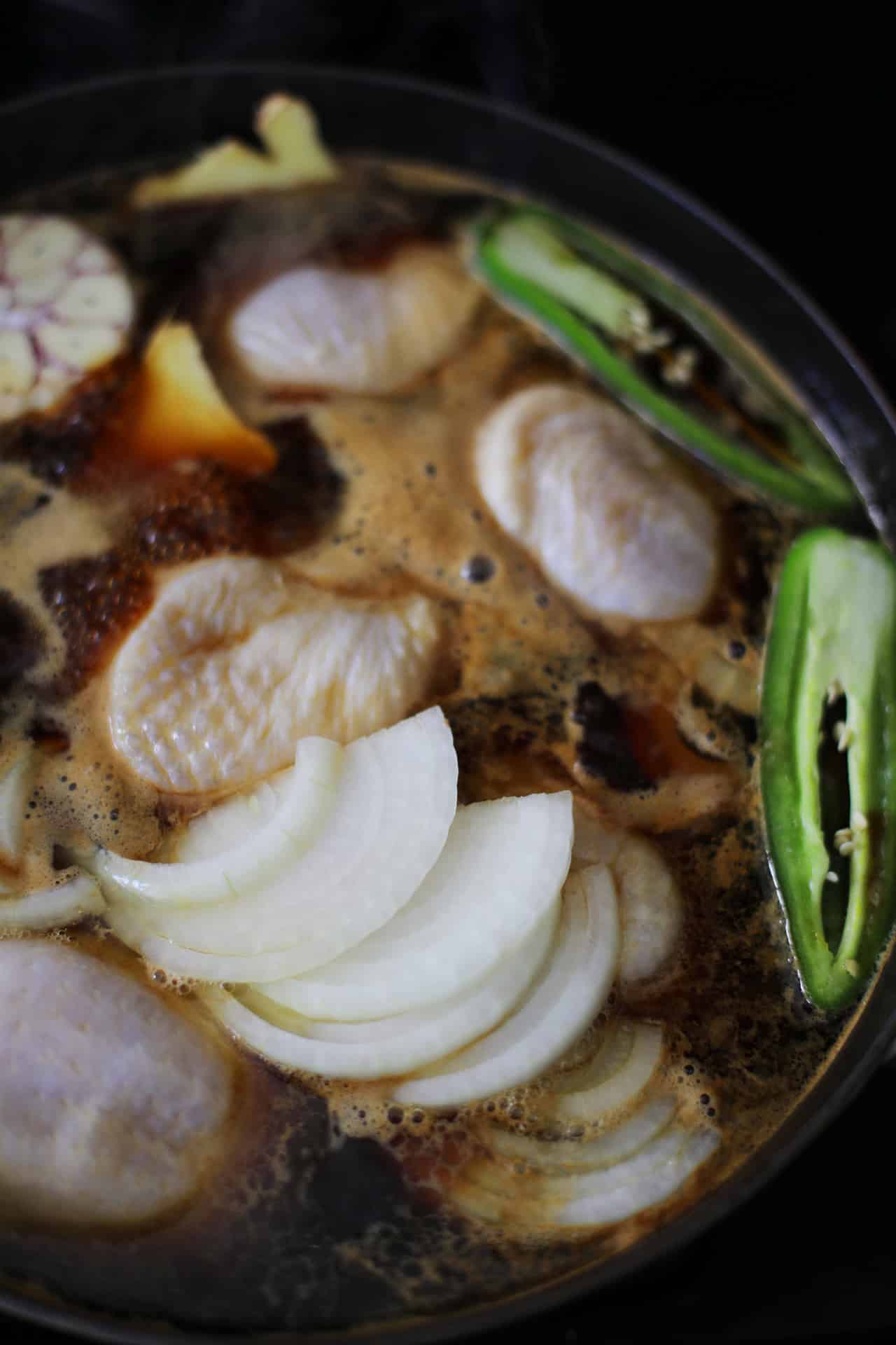 Shoyu Chicken Recipe Coming To A Simmer In Pot