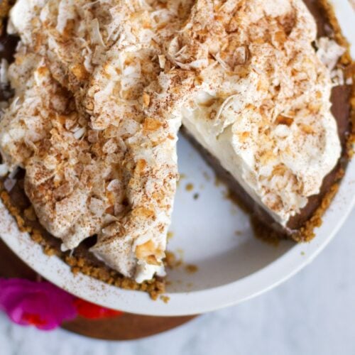 Spiced Mexican Chocolate Coconut Pie Recipe