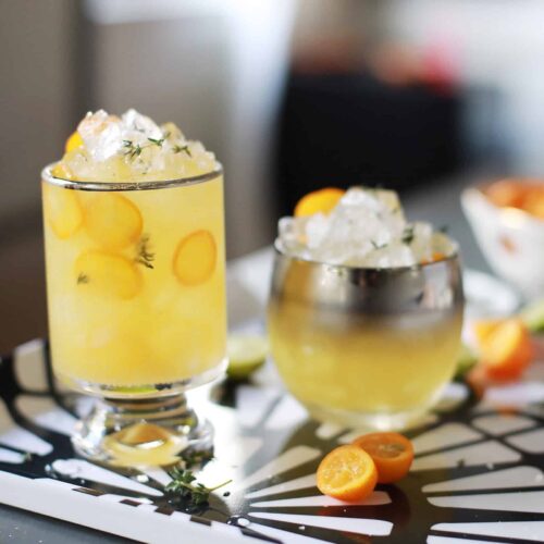 Spicy Kumquat Thyme Margarita Cocktail Recipe