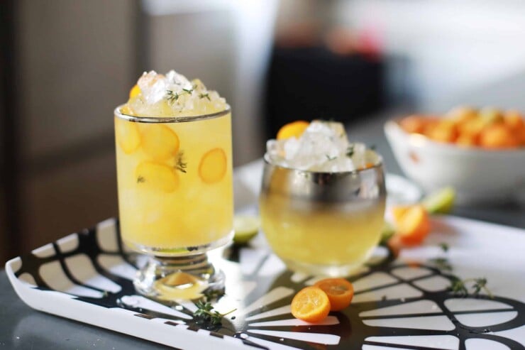 Spicy Kumquat Thyme Margarita Cocktail Recipe