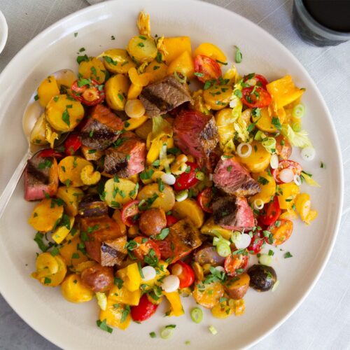Steak Salad with Tomato-Sherry Vinaigrette Recipe