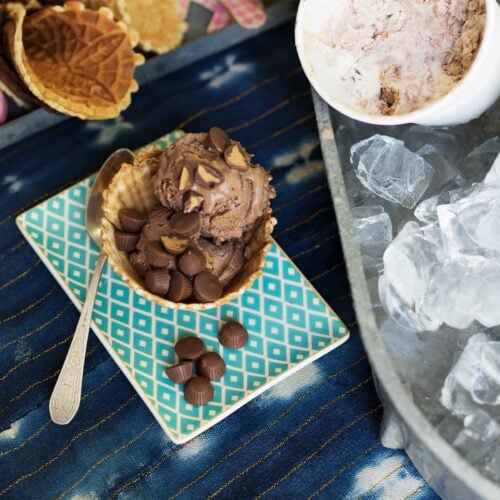 Chocolate Almond Butter Cup and Almond Butter Swirl Ice Cream Recipe