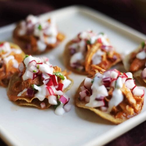 Chicken Tinga Tostadas With Radish Pico De Gallo Salsa Recipe