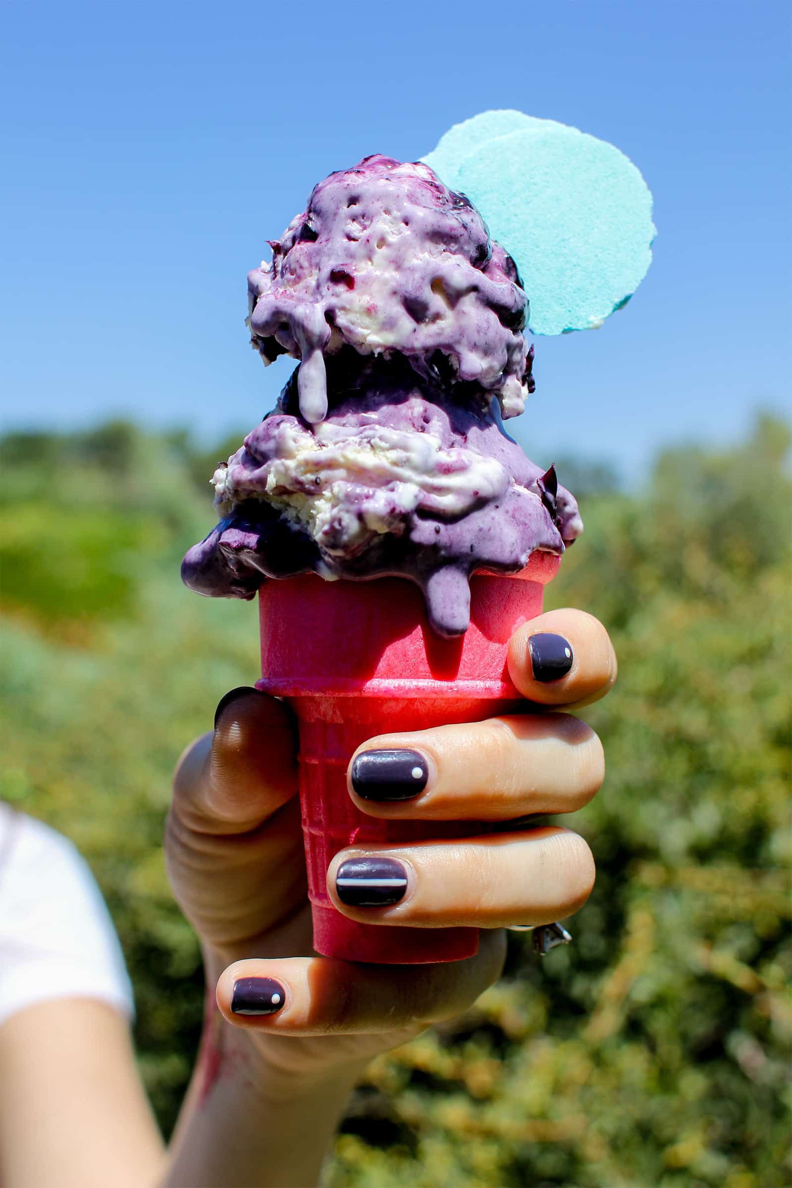 Salt & Wind Ice Cream Social | Blueberry Mezcal Ice Cream Recipe | @saltandwind