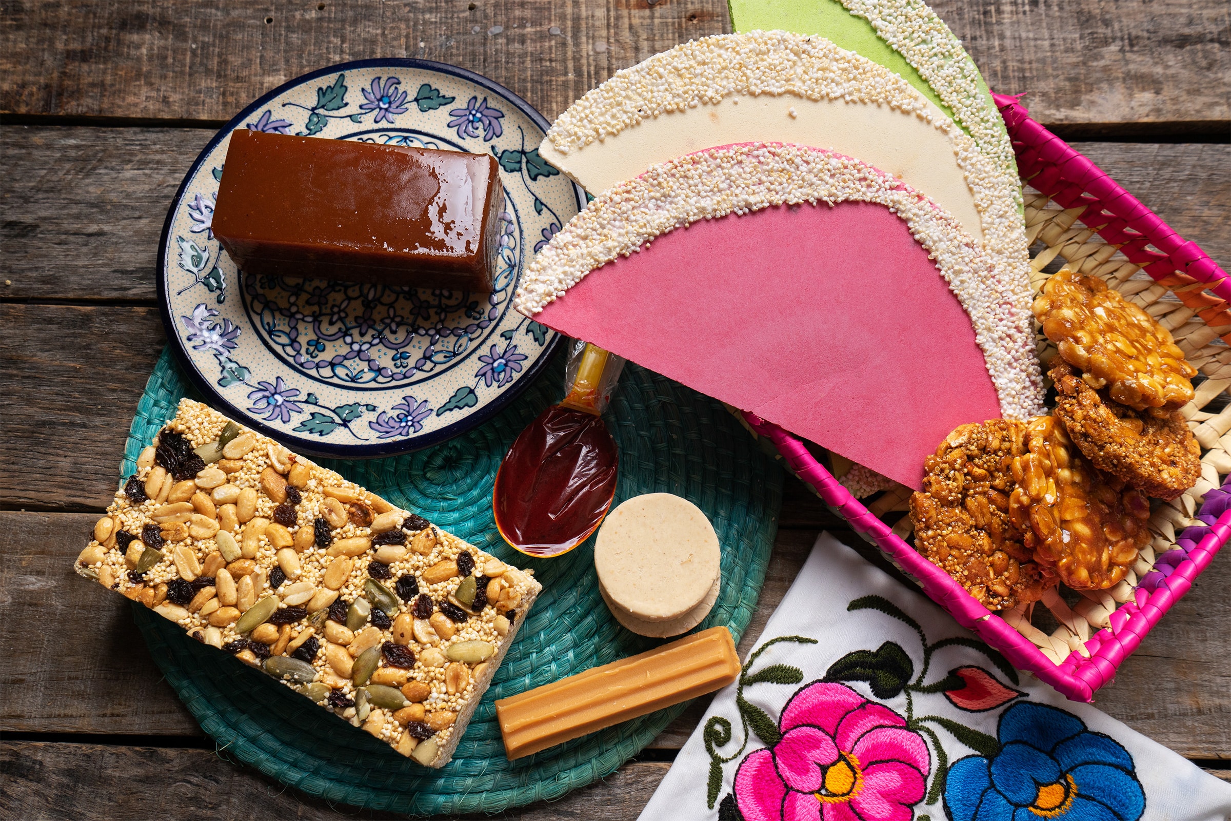 Assortment of traditional Mexican desserts and candies