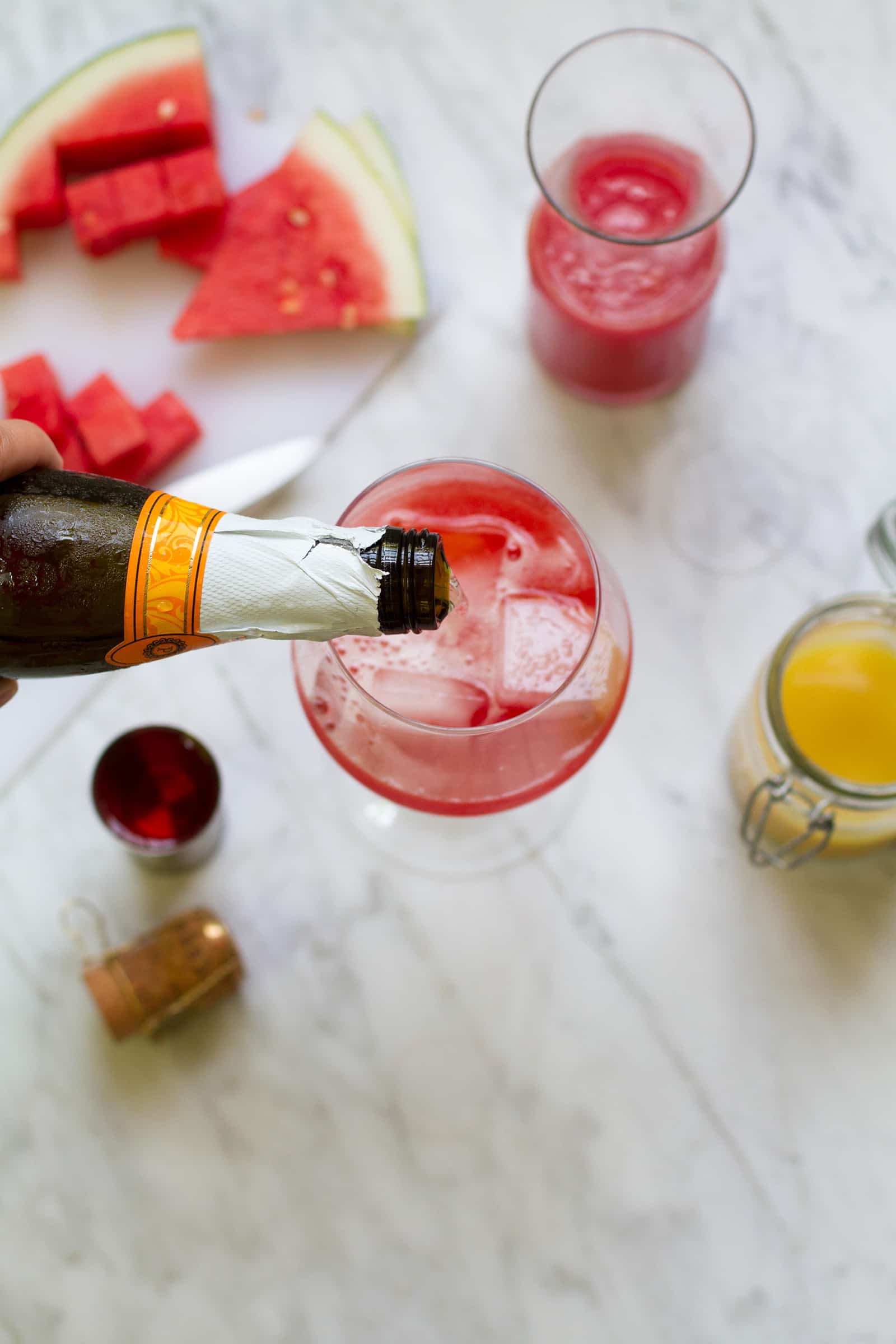 @saltandwind | 10 Italian Cocktails For Ferragosto | Watermelon Ginger Aperol Spritz Recipe