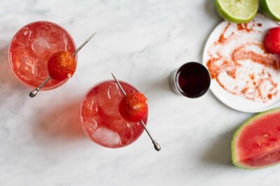 Watermelon Pomegranate Margarita Cocktails Recipe