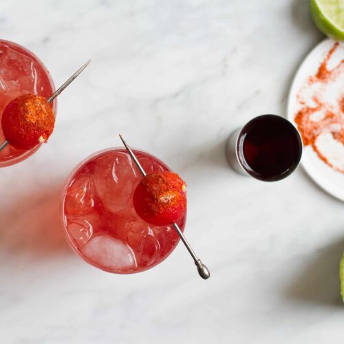 Watermelon Pomegranate Margarita Cocktails Recipe