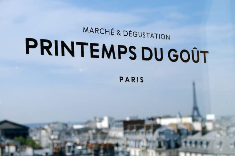 Printemps Gourmet Department Store Paris Sign